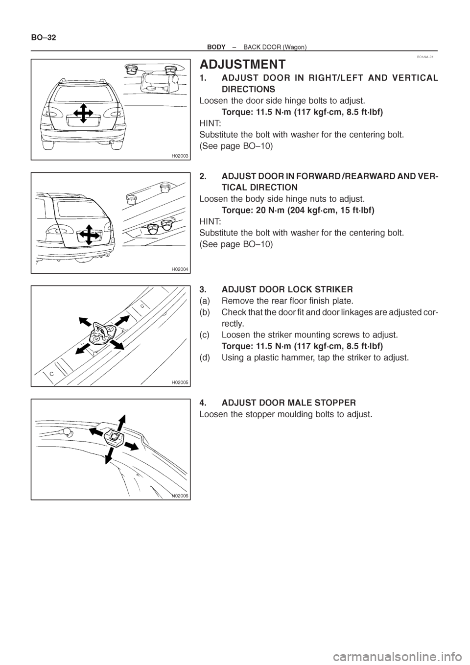 TOYOTA AVENSIS 1997 Service Repair Manual TOYOTA AVENSIS 1997 Service Repair Manual
