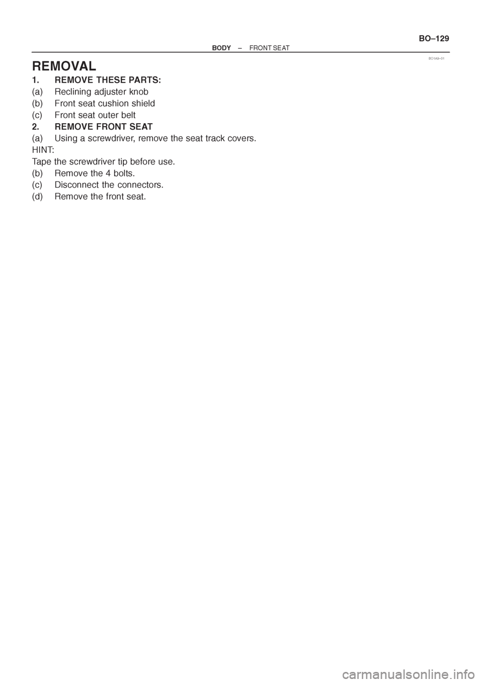 TOYOTA AVENSIS 1997 Service Repair Manual TOYOTA AVENSIS 1997 Service Repair Manual