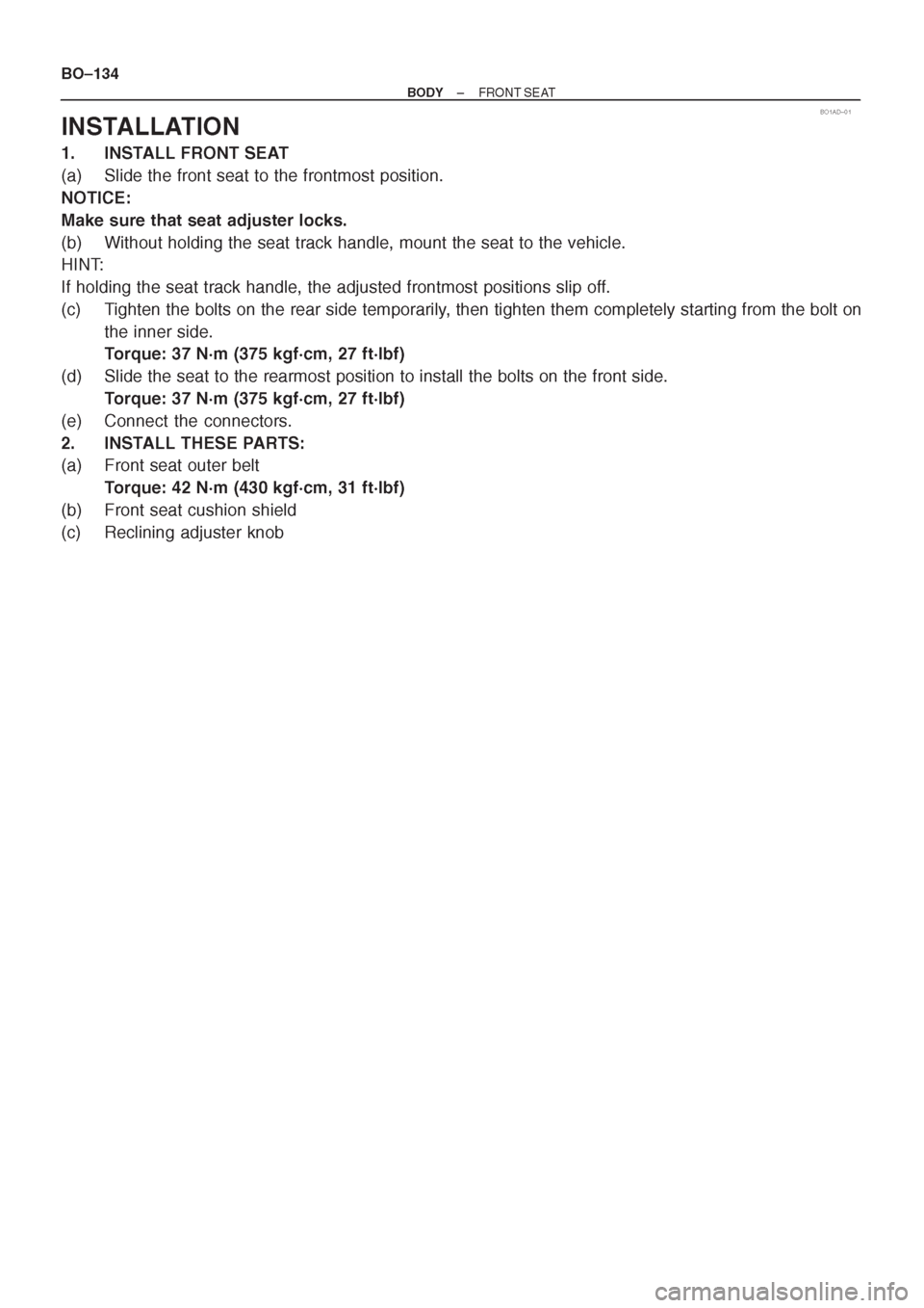 TOYOTA AVENSIS 1997 Service Repair Manual TOYOTA AVENSIS 1997 Service Repair Manual