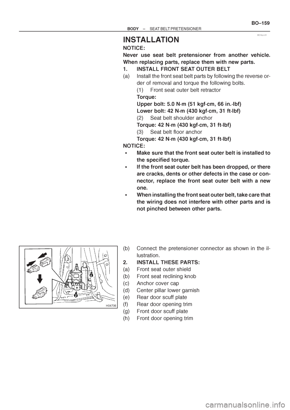 TOYOTA AVENSIS 1997 Service Repair Manual TOYOTA AVENSIS 1997 Service Repair Manual