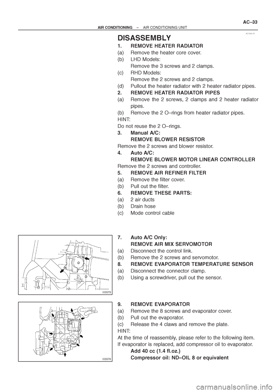 TOYOTA AVENSIS 1997 Service Repair Manual TOYOTA AVENSIS 1997 Service Repair Manual