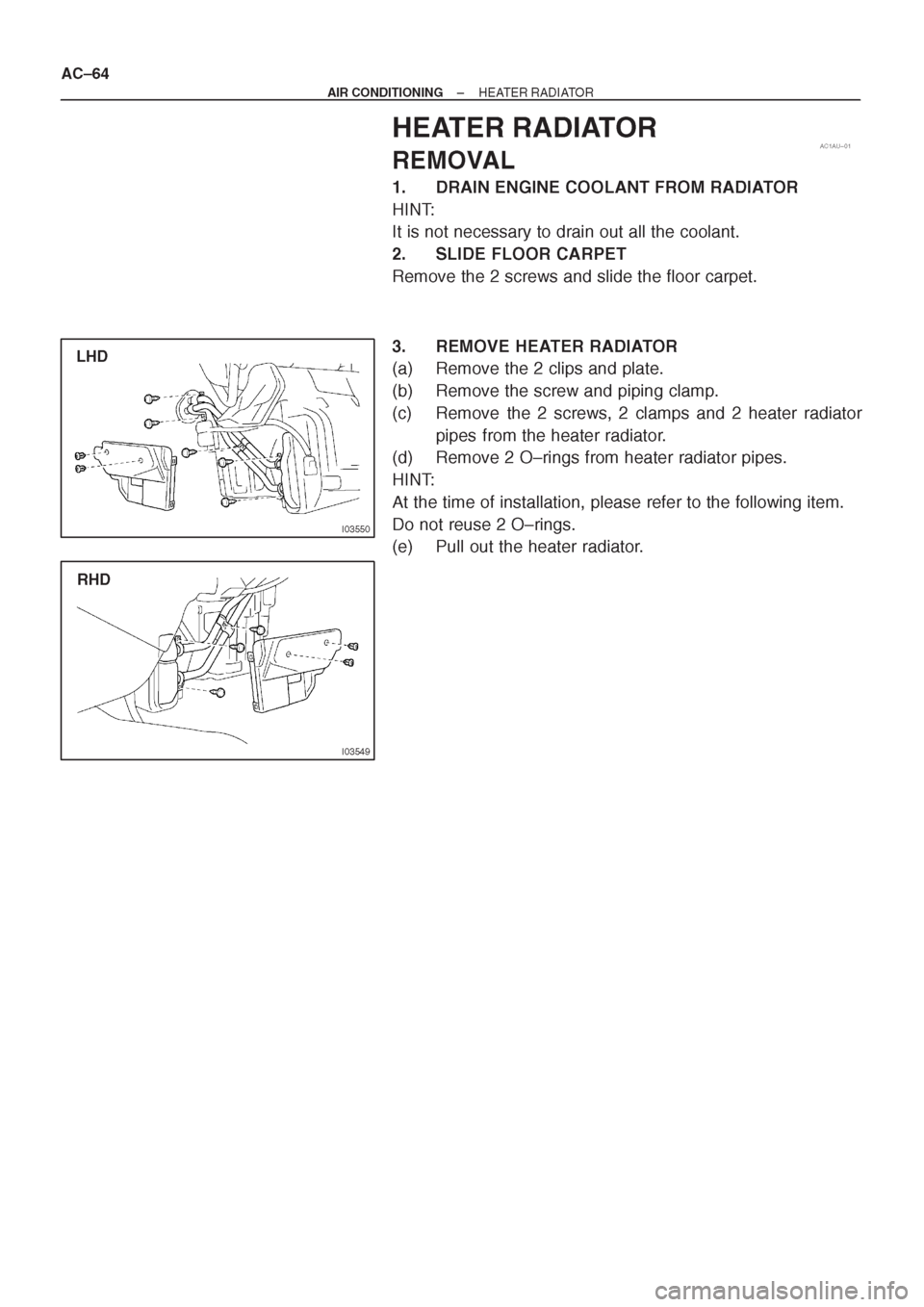 TOYOTA AVENSIS 1997 Service Repair Manual TOYOTA AVENSIS 1997 Service Repair Manual