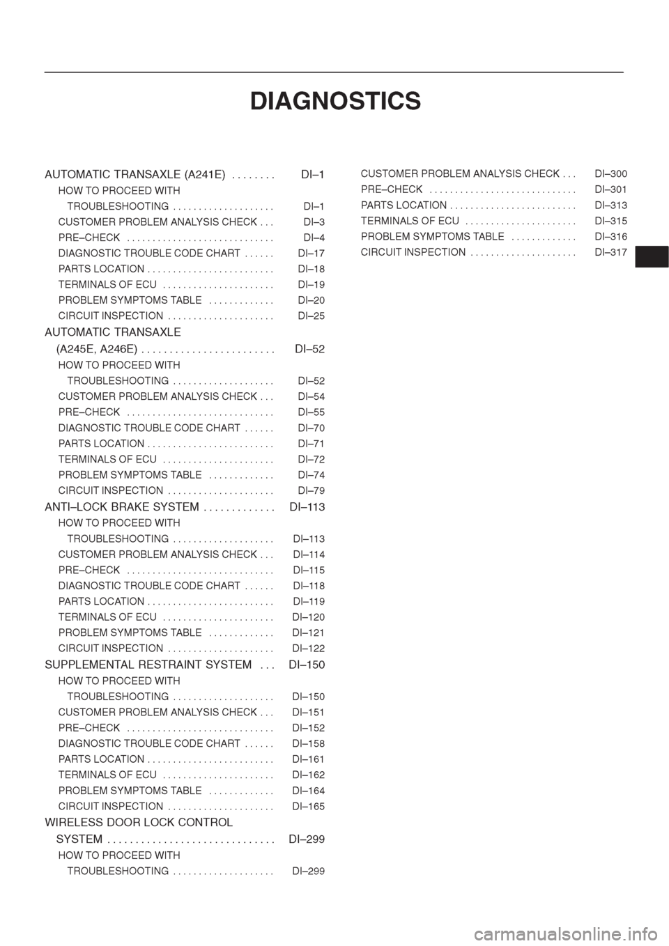 TOYOTA AVENSIS 1997 Service Repair Manual TOYOTA AVENSIS 1997 Service Repair Manual