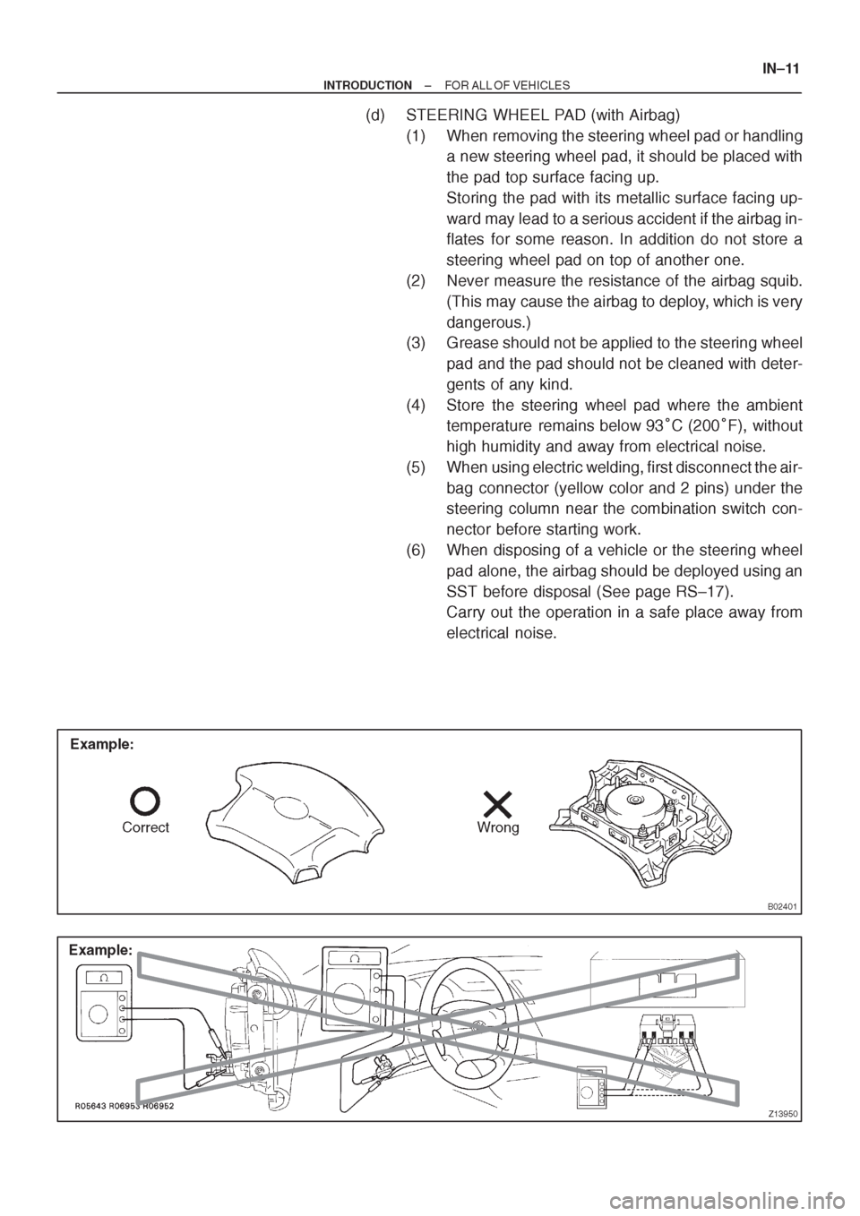 TOYOTA AVENSIS 1997 Service User Guide TOYOTA AVENSIS 1997 Service User Guide