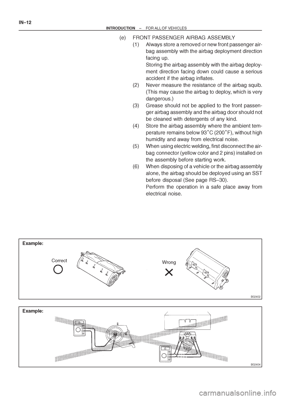 TOYOTA AVENSIS 1997 Service User Guide TOYOTA AVENSIS 1997 Service User Guide
