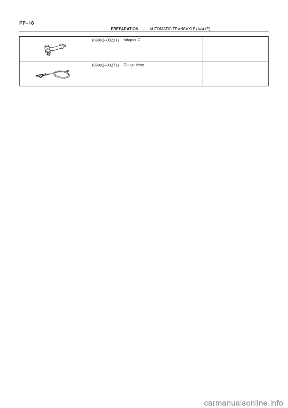 TOYOTA AVENSIS 1997 Service Workshop Manual TOYOTA AVENSIS 1997 Service Workshop Manual