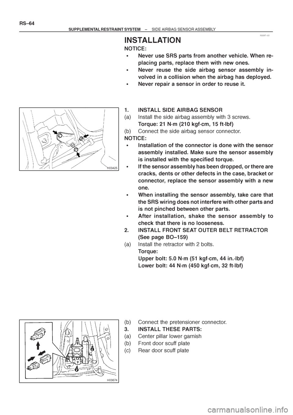 TOYOTA AVENSIS 1997 Service Repair Manual TOYOTA AVENSIS 1997 Service Repair Manual