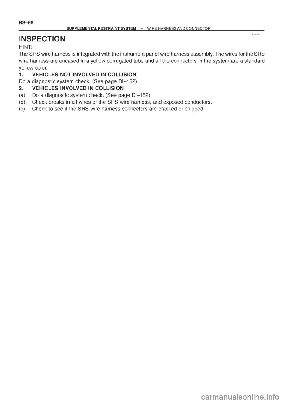 TOYOTA AVENSIS 1997 Service Repair Manual TOYOTA AVENSIS 1997 Service Repair Manual