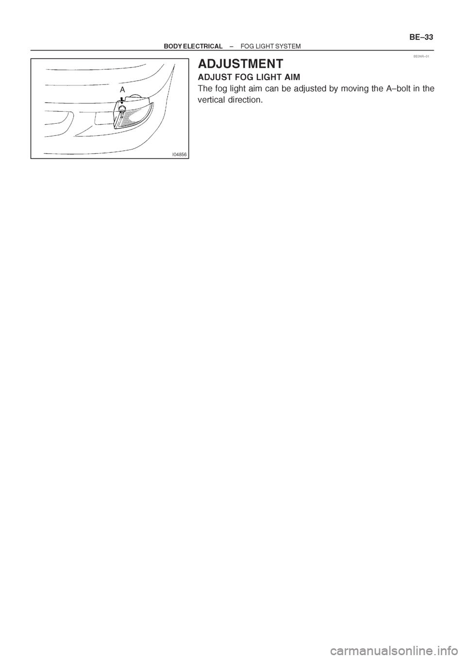 TOYOTA AVENSIS 1997  Service Repair Manual 