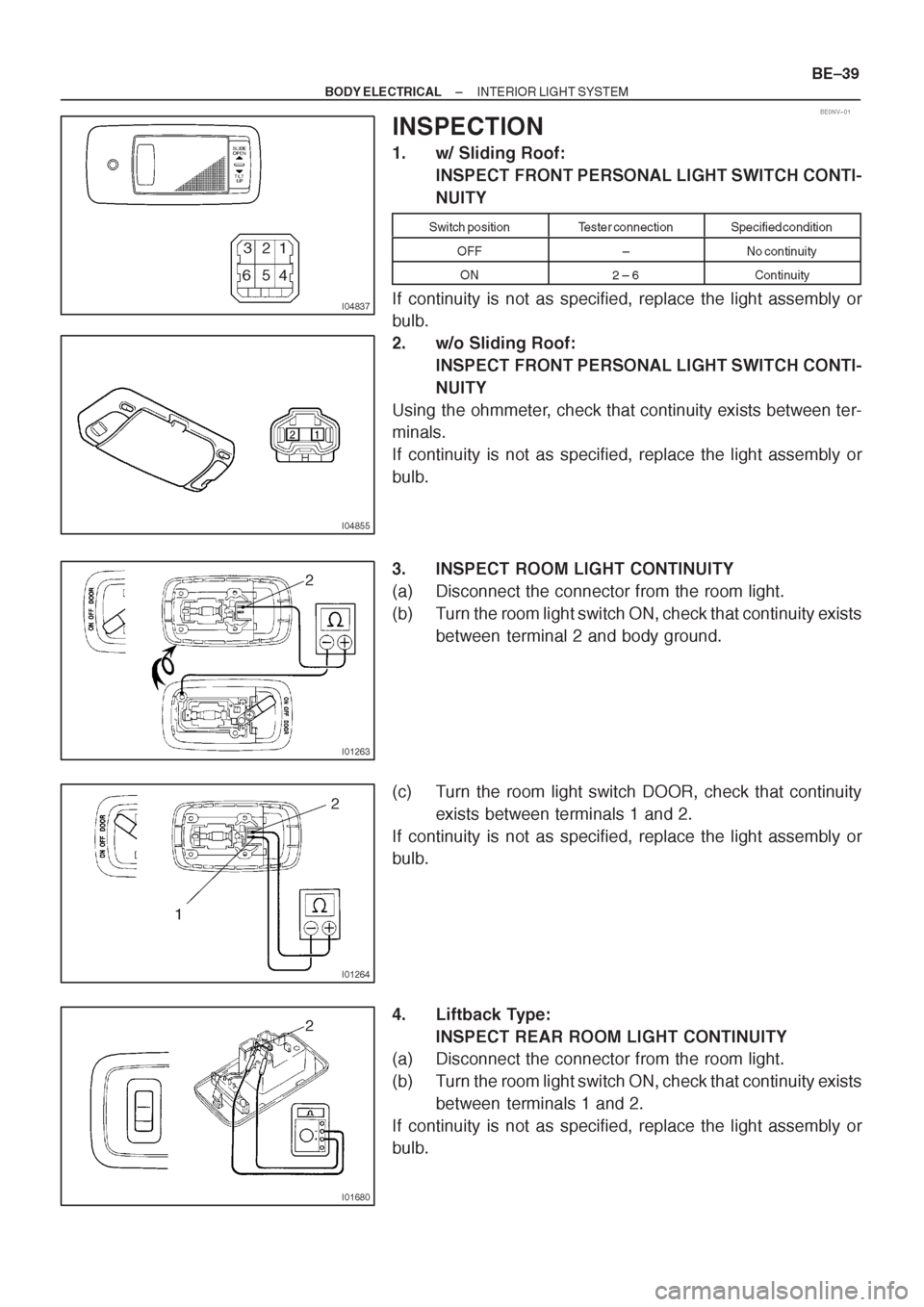 TOYOTA AVENSIS 1997  Service Repair Manual 