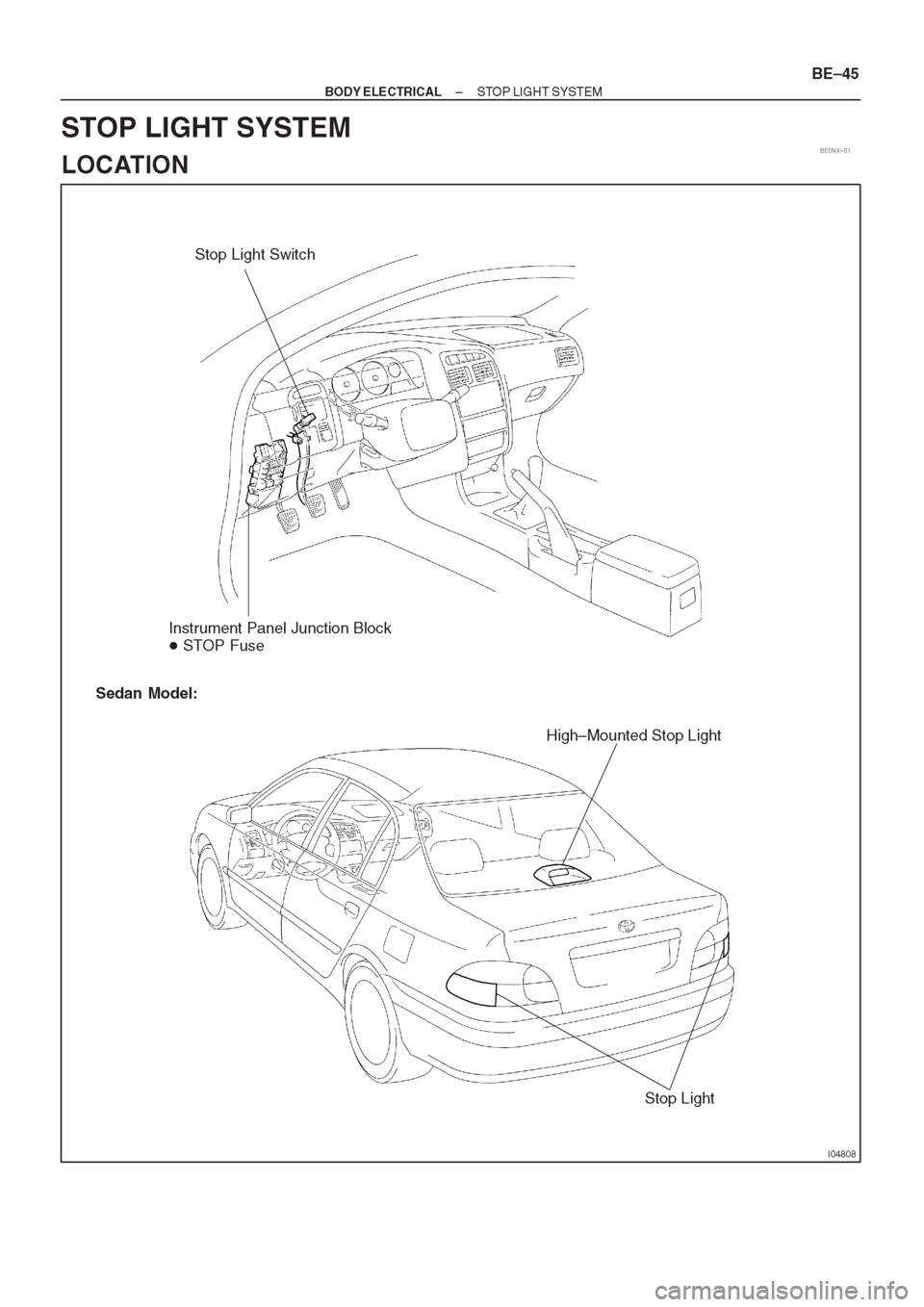 TOYOTA AVENSIS 1997  Service Repair Manual 