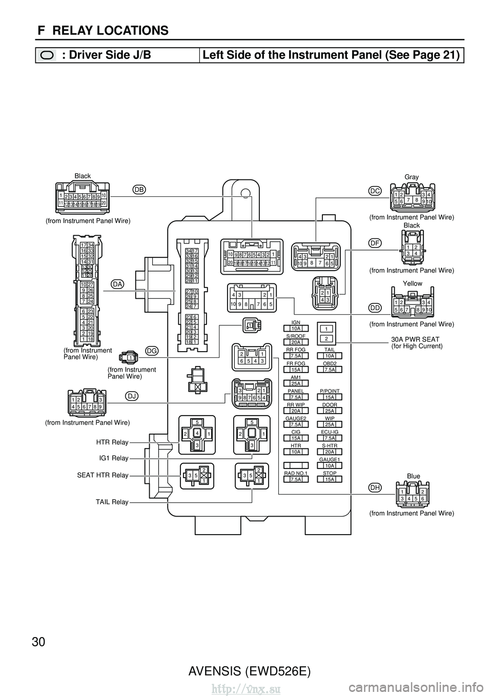 TOYOTA AVENSIS 2003  Service Repair Manual 9
10
8
7
6
5
4
3
2
1
16 17
15
14
13
12
11
26 27
25
24
23
22
21
20
19
18 33 34
32
31
30
29
28 1
2345678
9
10
11
1213141516171819
20410321
56
78
9
12
34
10 56789
1 21
34
1
2
3 5
1
2
3
5
4
35 1 2 351
2 1