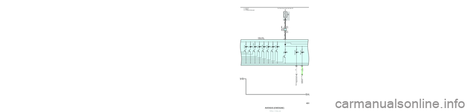 TOYOTA AVENSIS 2003 Service Repair Manual 488AVENSIS (EWD526E)
Combination Meter
OUTSIDE
TEMP.
ODO/TRIP
Speedometer
TachometerFuel
Temp.
Door
A/T SHIFT
(
A/T )
CLOCK CPU B
21
B
20
A
2B 18 10A
GAUGE1
DB
7
CA
7
CD
6
7. 5A
DOME
From Power Sou TOYOTA AVENSIS 2003 Service Repair Manual 488AVENSIS (EWD526E)
Combination Meter
OUTSIDE
TEMP.
ODO/TRIP
Speedometer
TachometerFuel
Temp.
Door
A/T SHIFT
(
A/T )
CLOCK CPU B
21
B
20
A
2B 18 10A
GAUGE1
DB
7
CA
7
CD
6
7. 5A
DOME
From Power Sou