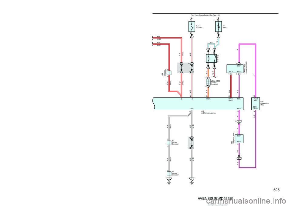TOYOTA AVENSIS 2003 Service Repair Manual 524AVENSIS (EWD526E)
Power Heater (Electrical Type)
HRIN
10A HTR
3
5
2
1
4
HTR Relay
C
From Power Source System
(
See Page 120 )
DF
4DF 2DA34
DP
2DC 6
CE
5
CA
1 R–W
R–W
GR–R
( LHD )
GR–R
( RH TOYOTA AVENSIS 2003 Service Repair Manual 524AVENSIS (EWD526E)
Power Heater (Electrical Type)
HRIN
10A HTR
3
5
2
1
4
HTR Relay
C
From Power Source System
(
See Page 120 )
DF
4DF 2DA34
DP
2DC 6
CE
5
CA
1 R–W
R–W
GR–R
( LHD )
GR–R
( RH