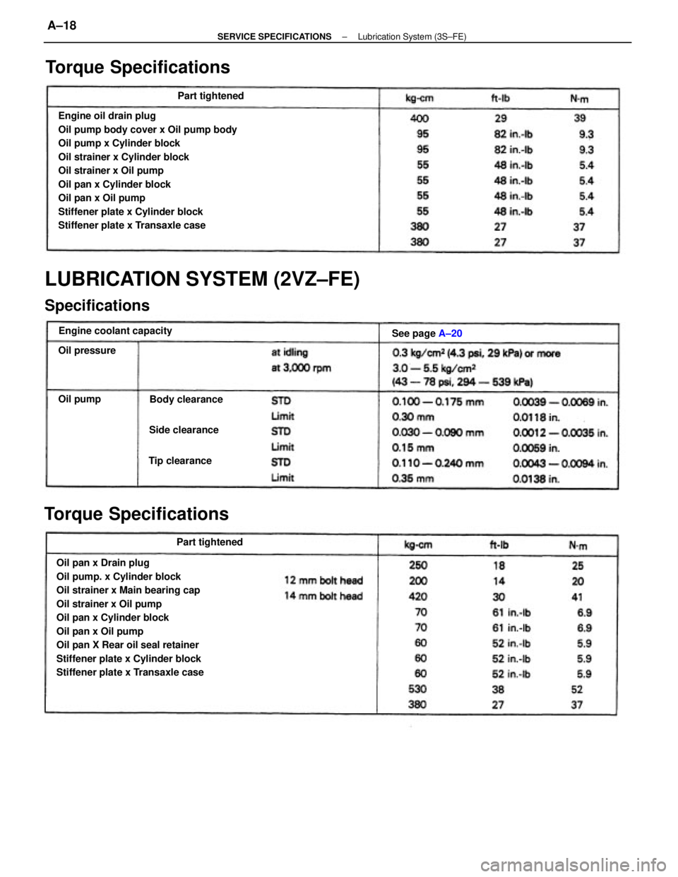 TOYOTA CAMRY V20 1986  Service Information Engine oil drain plug
Oil pump body cover x Oil pump body
Oil pump x Cylinder block
Oil strainer x Cylinder block
Oil strainer x Oil pump
Oil pan x Cylinder block
Oil pan x Oil pump
Stiffener plate x 