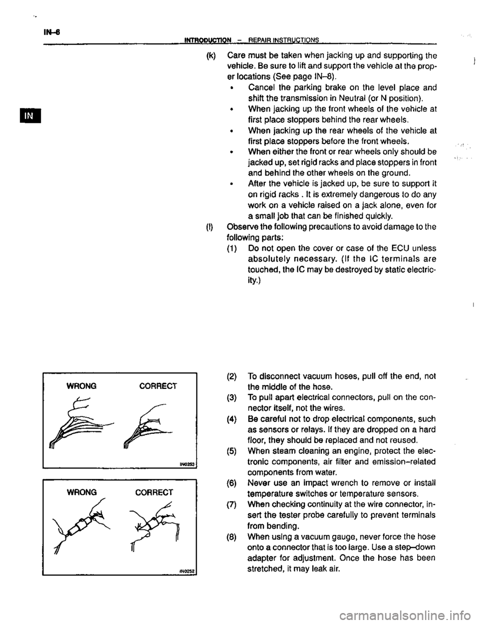 TOYOTA CELICA 1999  Service User Guide 