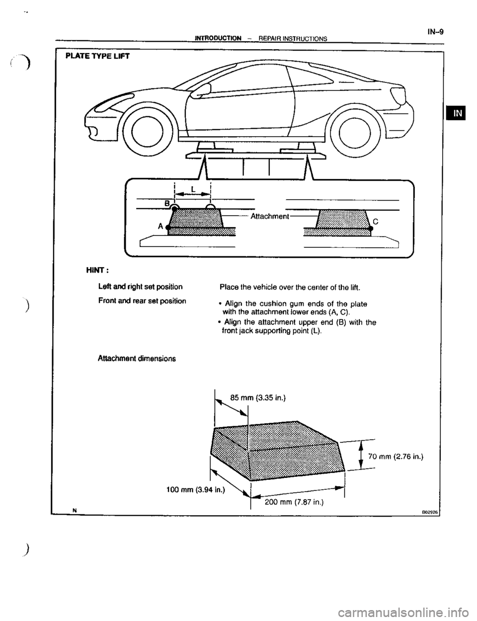TOYOTA CELICA 1999  Service User Guide 