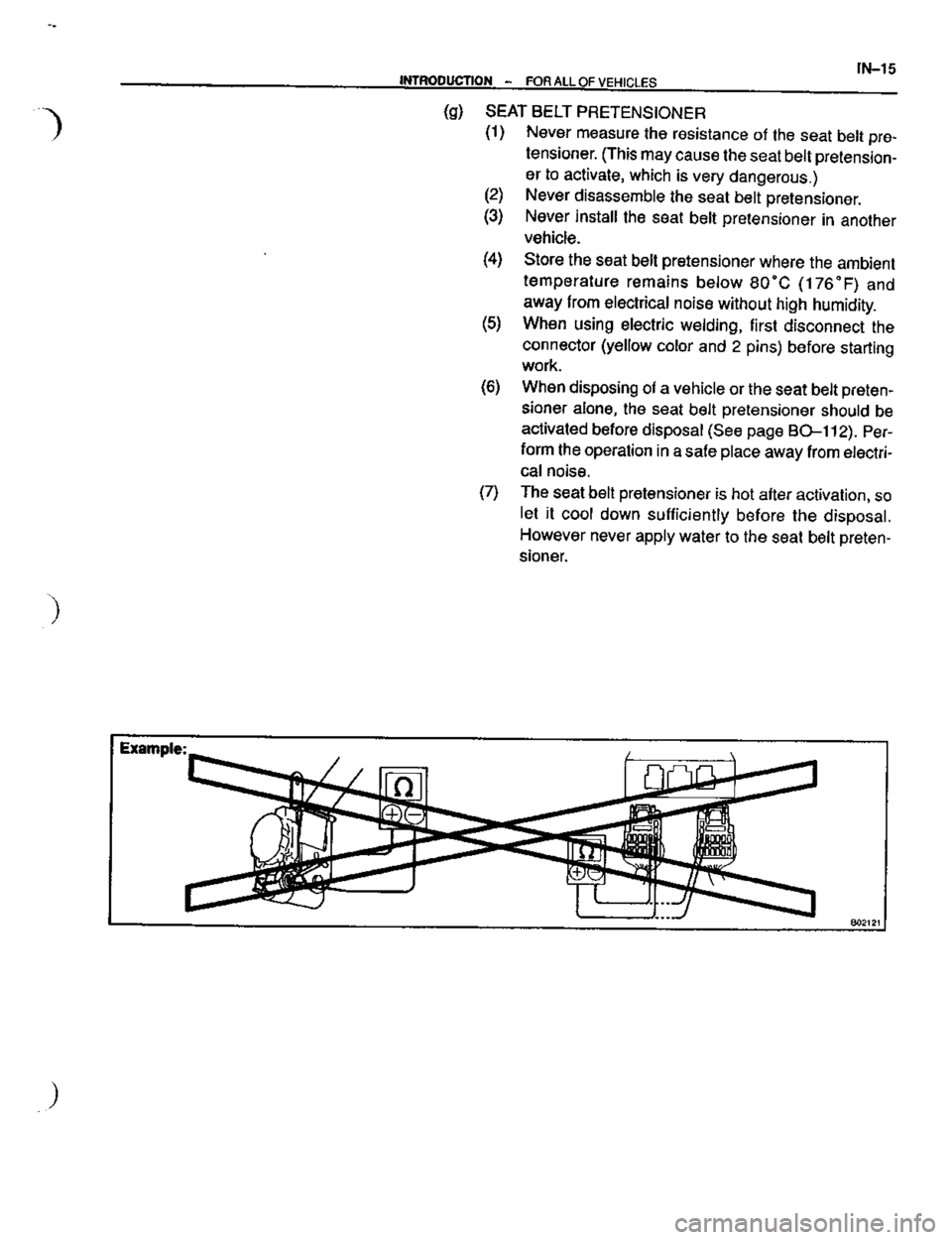 TOYOTA CELICA 1999  Service User Guide 