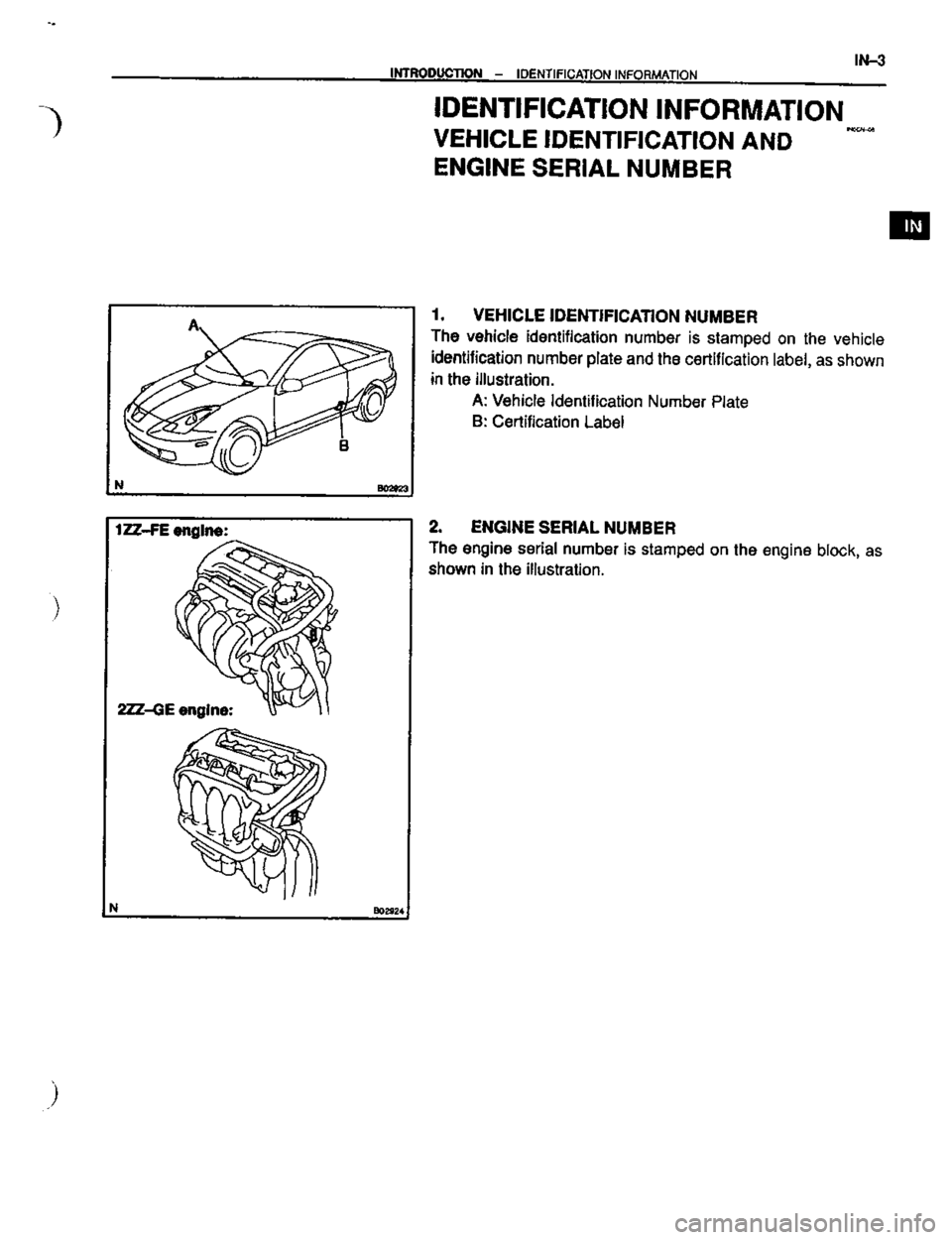 TOYOTA CELICA 1999 Service Repair Manual TOYOTA CELICA 1999 Service Repair Manual