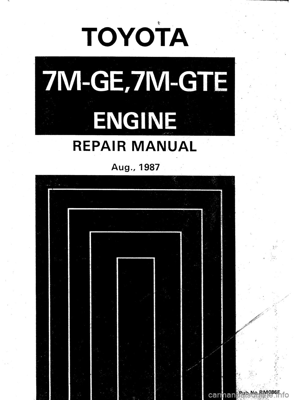 TOYOTA CELICA 1987  Service Repair Manual TOYOb4 ‘. 
REPAIR MANUAL  