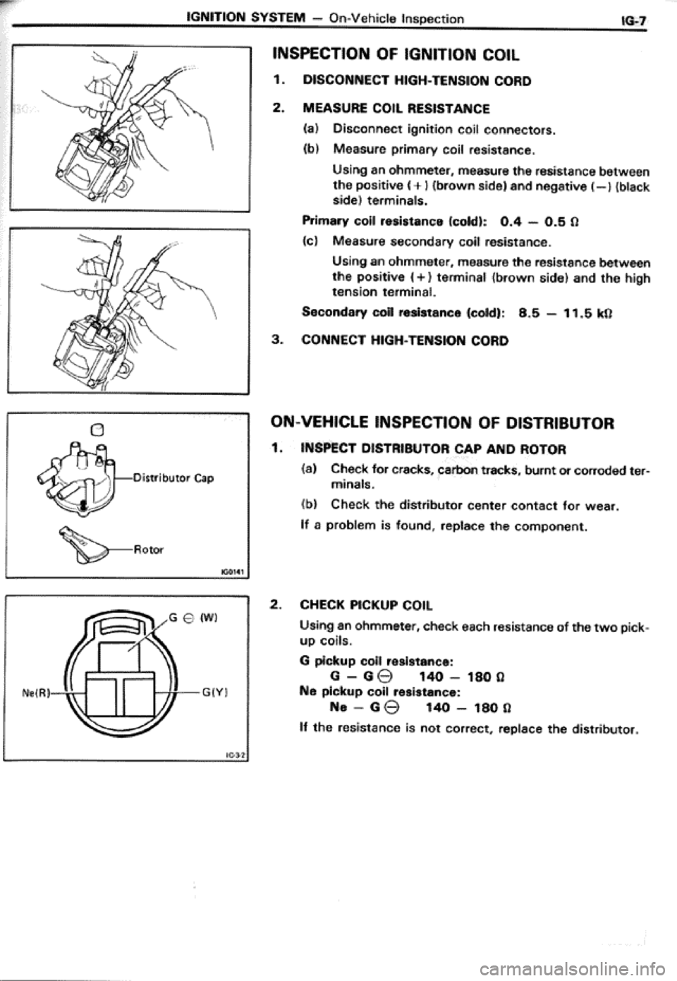 TOYOTA CELICA 1986  Service Repair Manual 