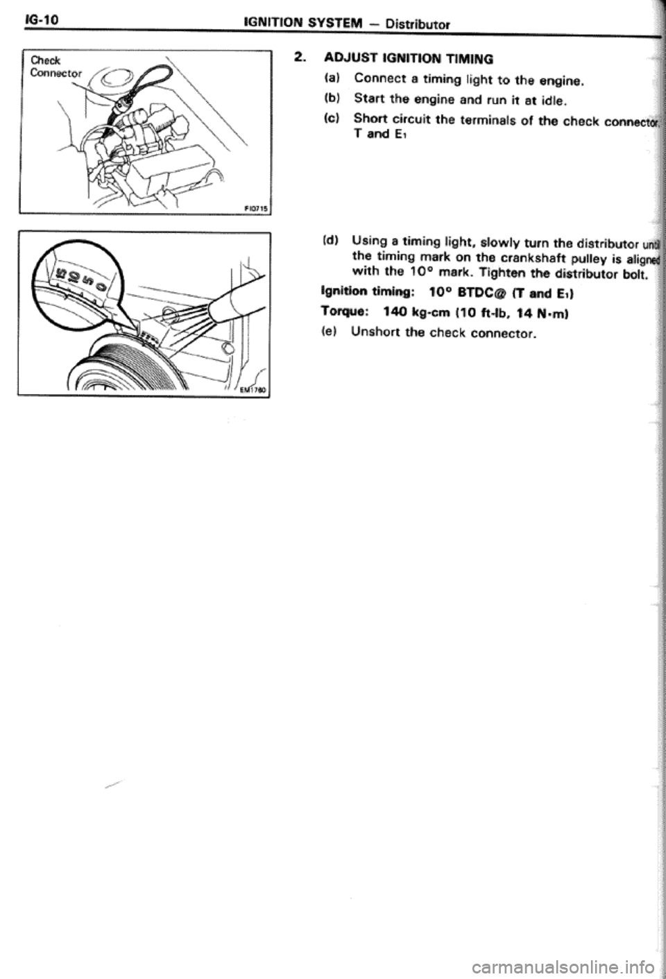 TOYOTA CELICA 1986  Service Repair Manual 