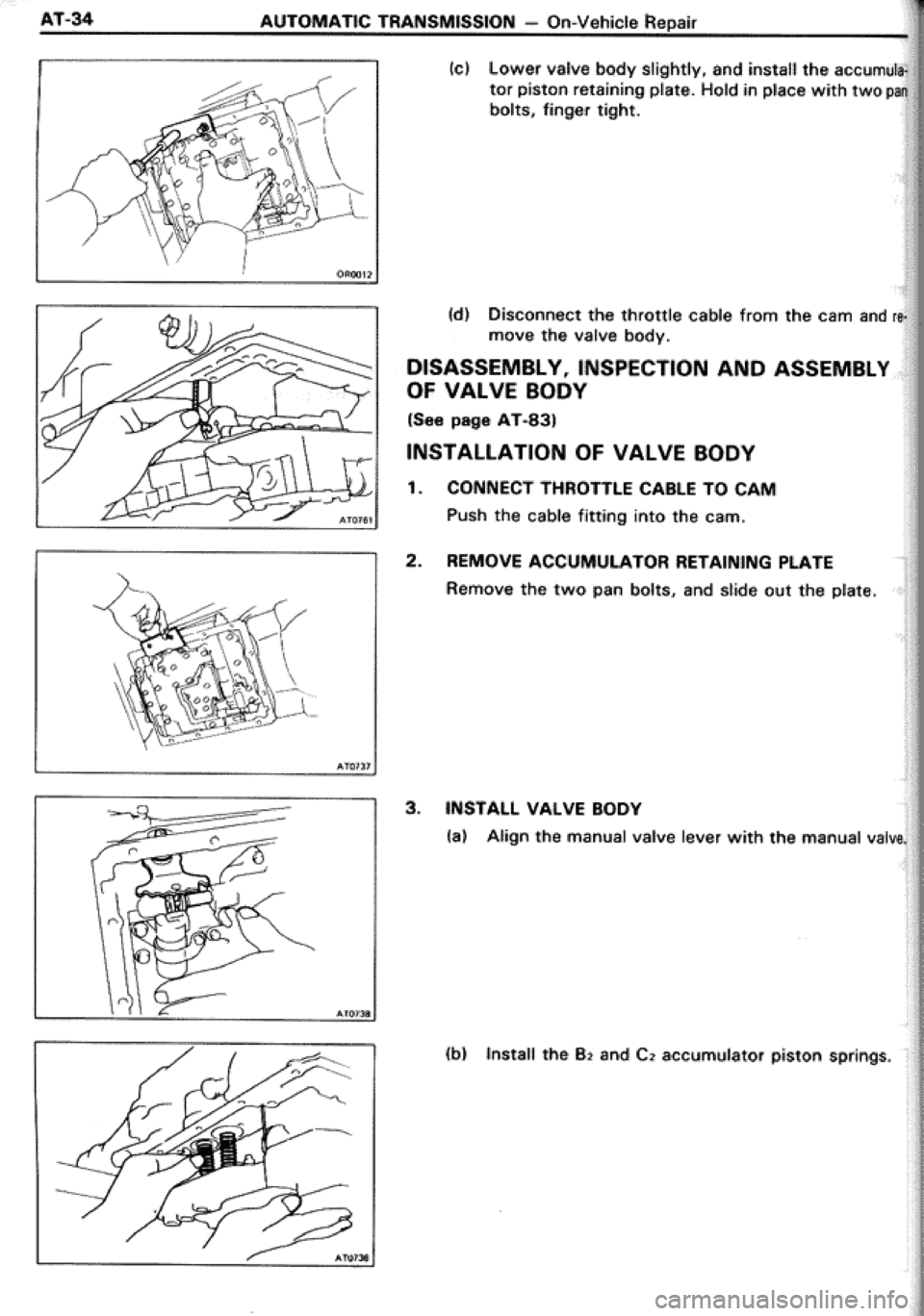 TOYOTA CELICA 1986  Service Repair Manual 