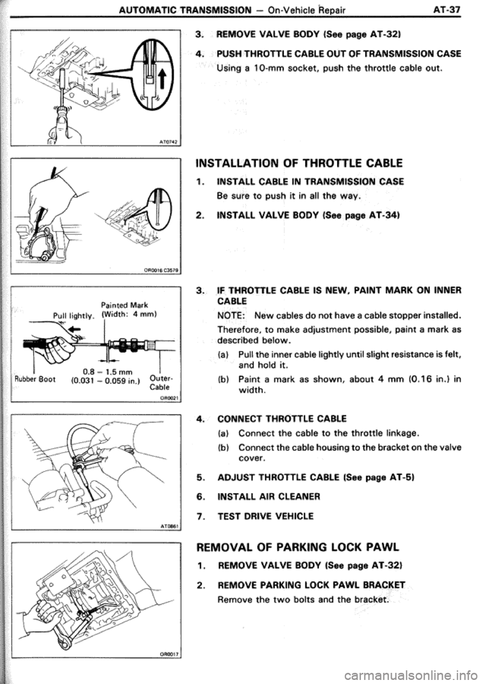 TOYOTA CELICA 1986  Service Repair Manual 