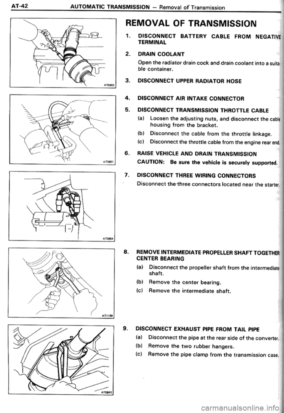 TOYOTA CELICA 1986  Service Repair Manual 