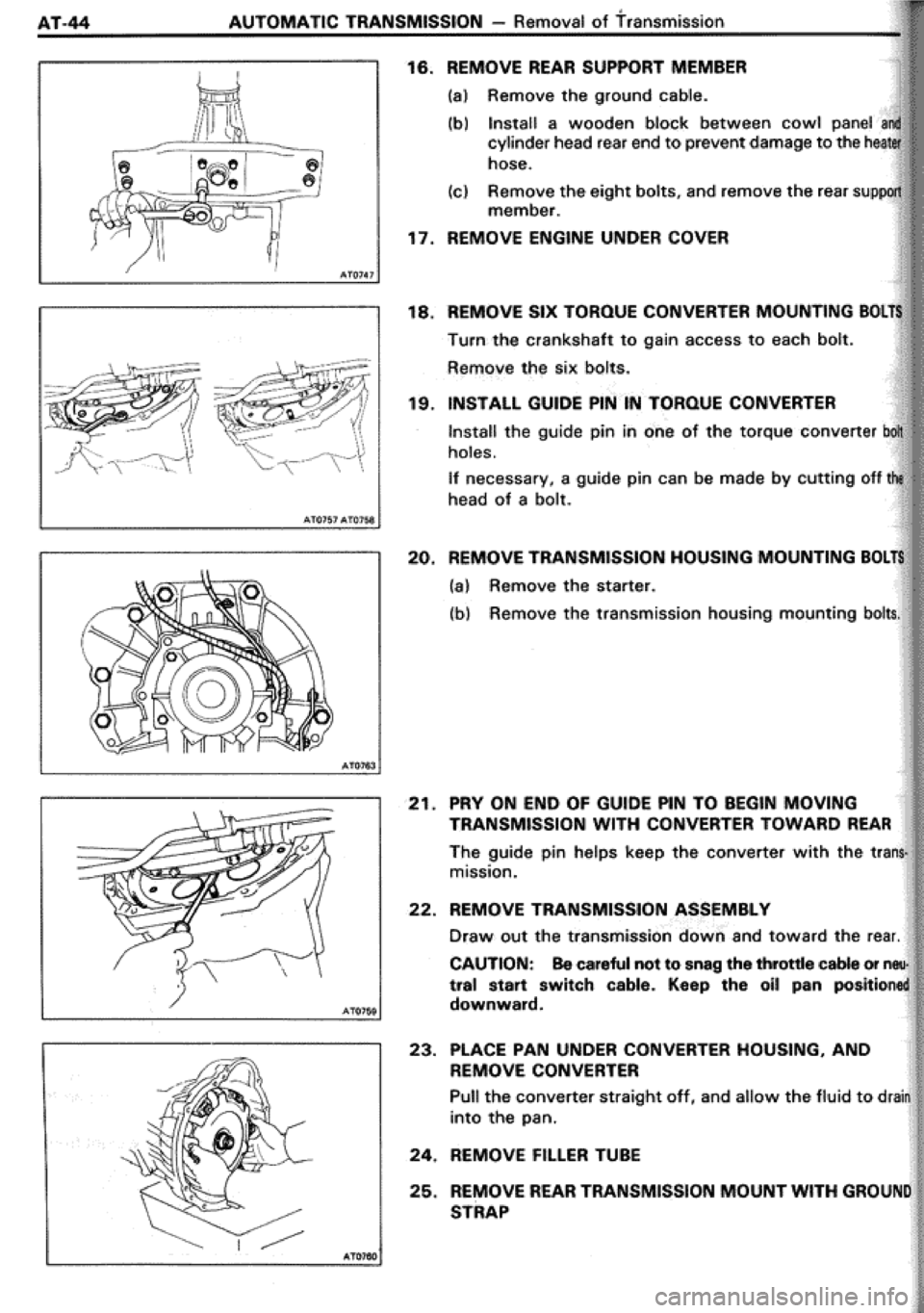 TOYOTA CELICA 1986  Service Repair Manual 