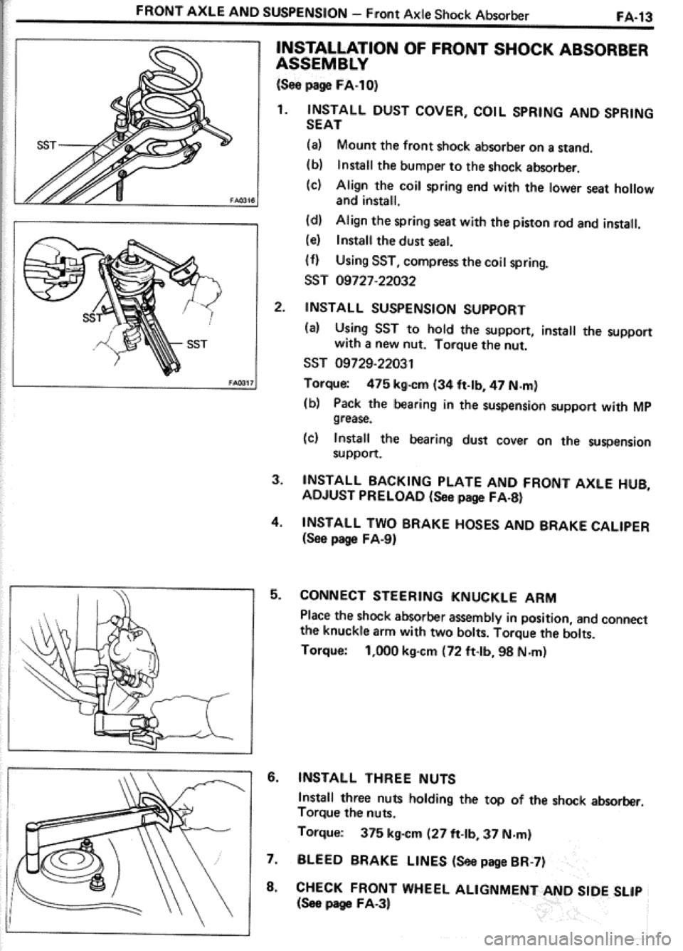 TOYOTA CELICA 1986  Service Repair Manual 