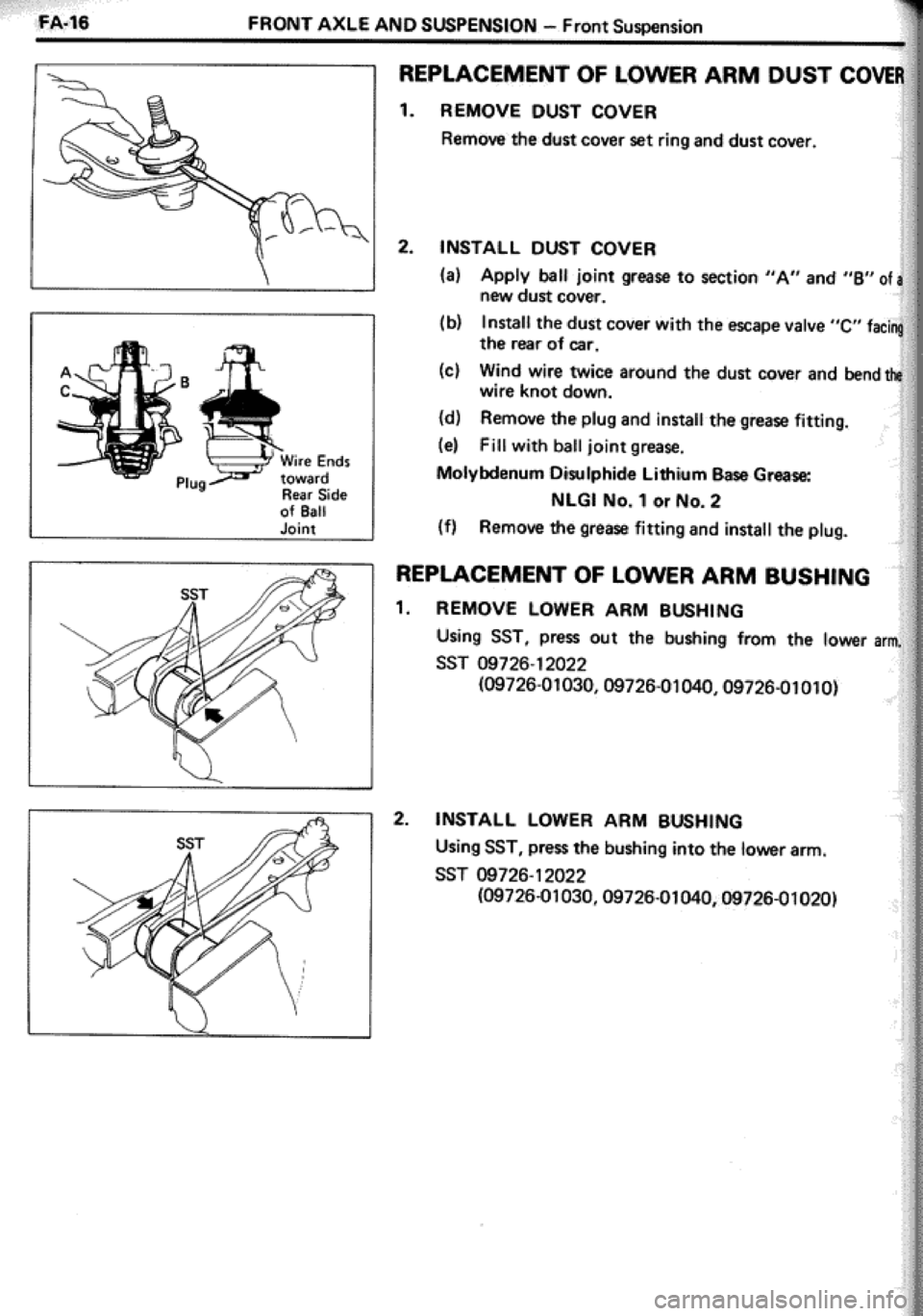 TOYOTA CELICA 1986  Service Repair Manual 