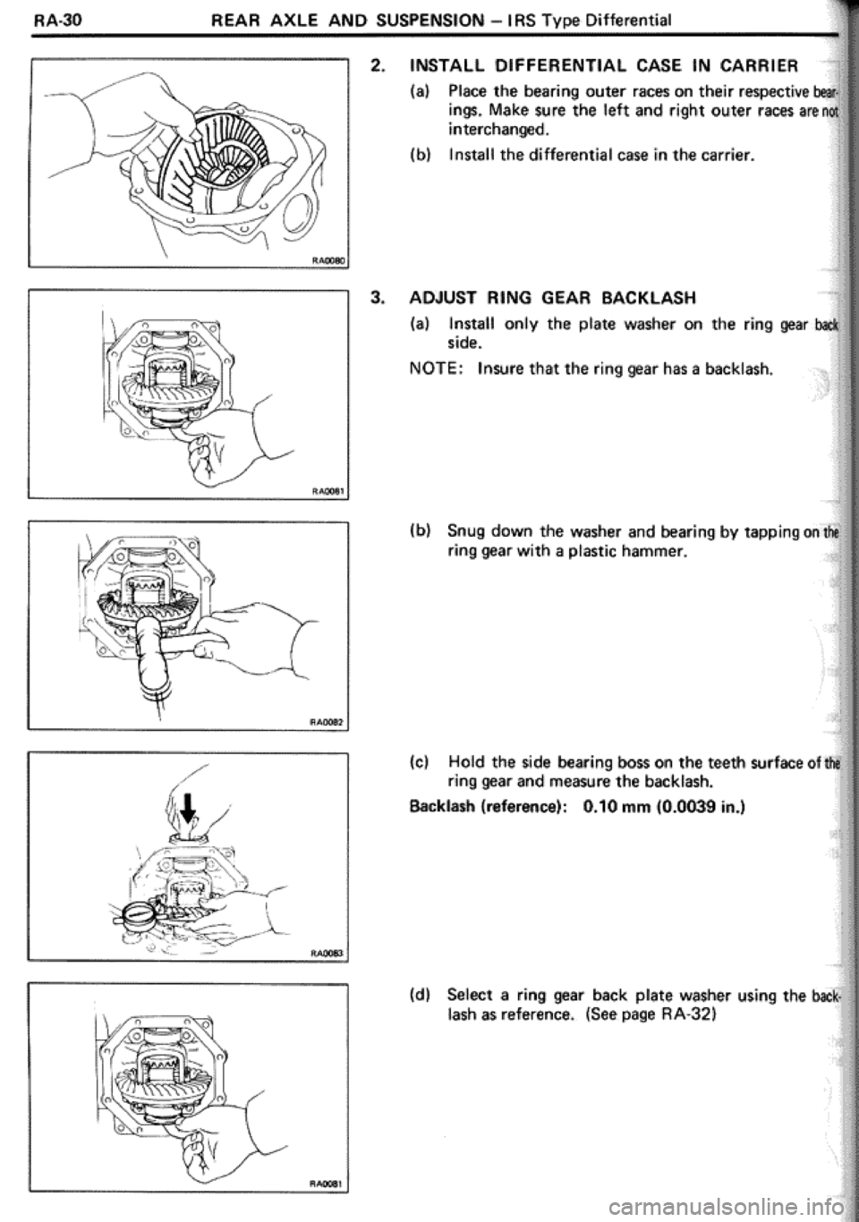TOYOTA CELICA 1986  Service Repair Manual 