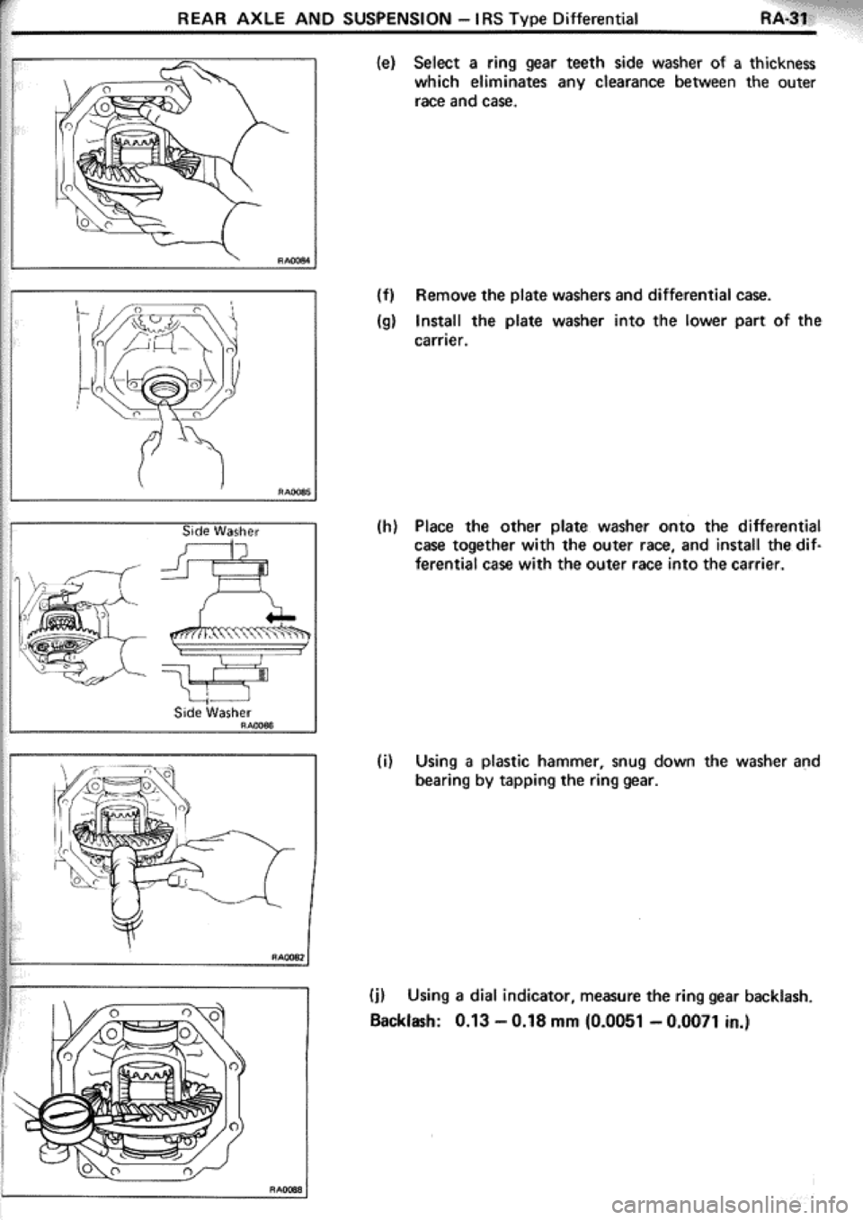 TOYOTA CELICA 1986  Service Repair Manual 