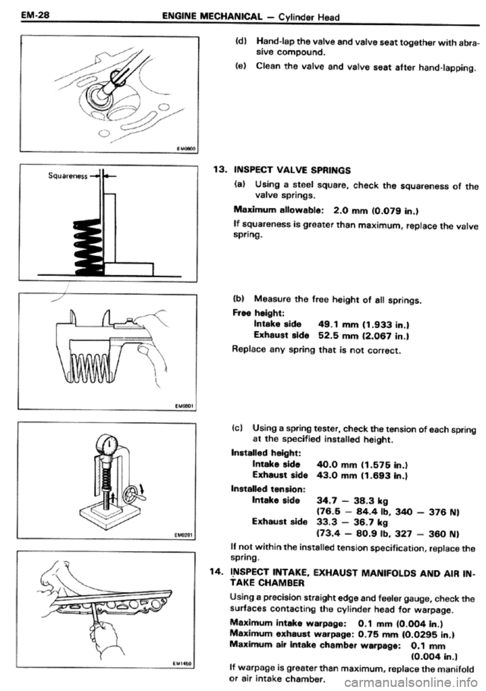 TOYOTA CELICA 1986 Service Service Manual TOYOTA CELICA 1986 Service Service Manual