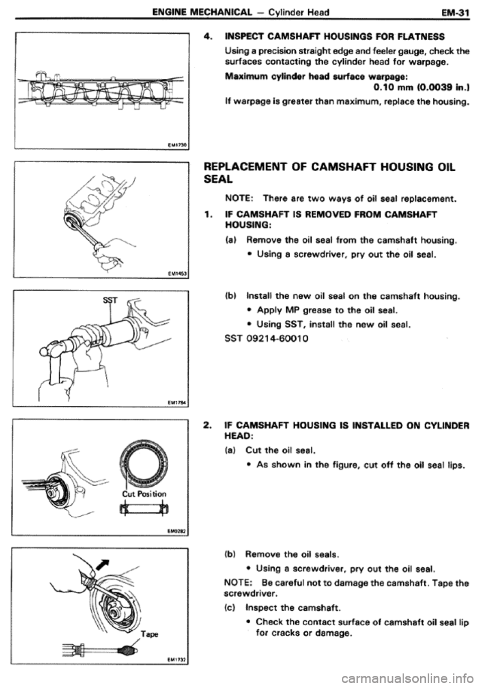 TOYOTA CELICA 1986 Service Workshop Manual TOYOTA CELICA 1986 Service Workshop Manual