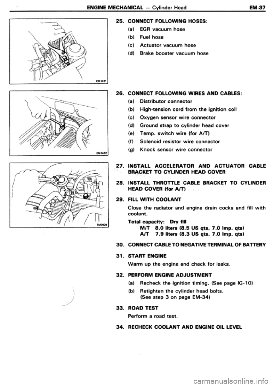 TOYOTA CELICA 1986 Service Workshop Manual TOYOTA CELICA 1986 Service Workshop Manual