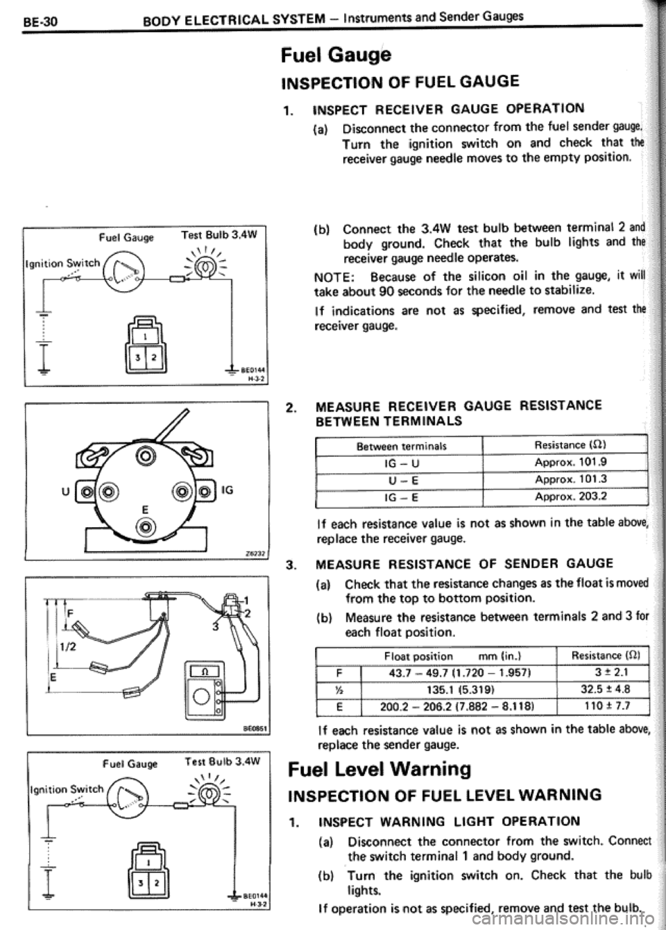 TOYOTA CELICA 1986  Service Repair Manual 