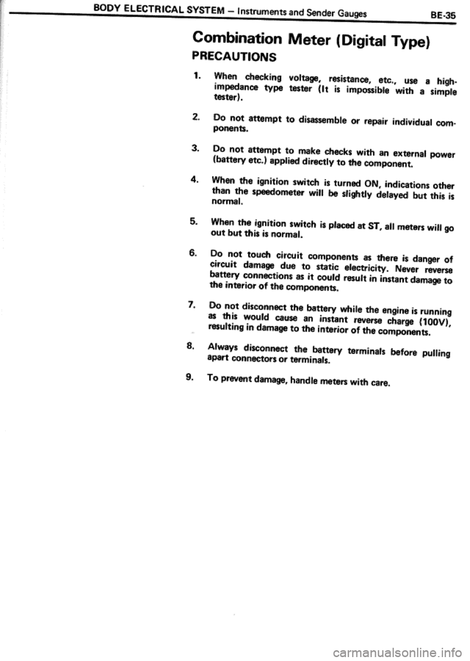 TOYOTA CELICA 1986  Service Repair Manual 