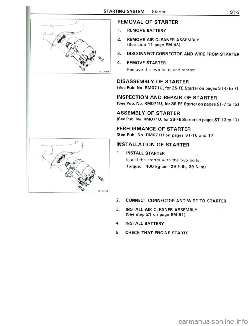 TOYOTA CELICA 1988 Repair Manual TOYOTA CELICA 1988 Repair Manual