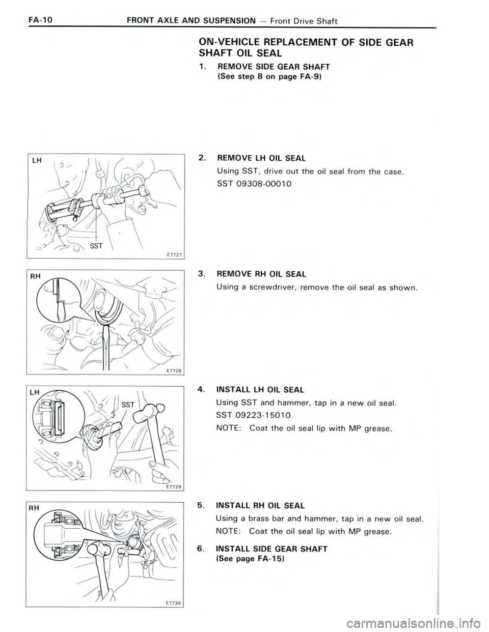 TOYOTA CELICA 1988 Repair Manual TOYOTA CELICA 1988 Repair Manual