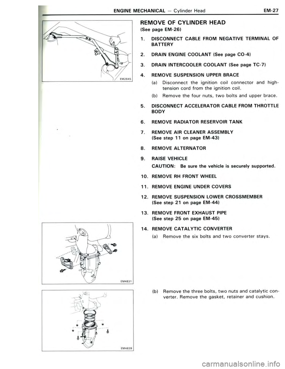 TOYOTA CELICA 1988 Workshop Manual TOYOTA CELICA 1988 Workshop Manual