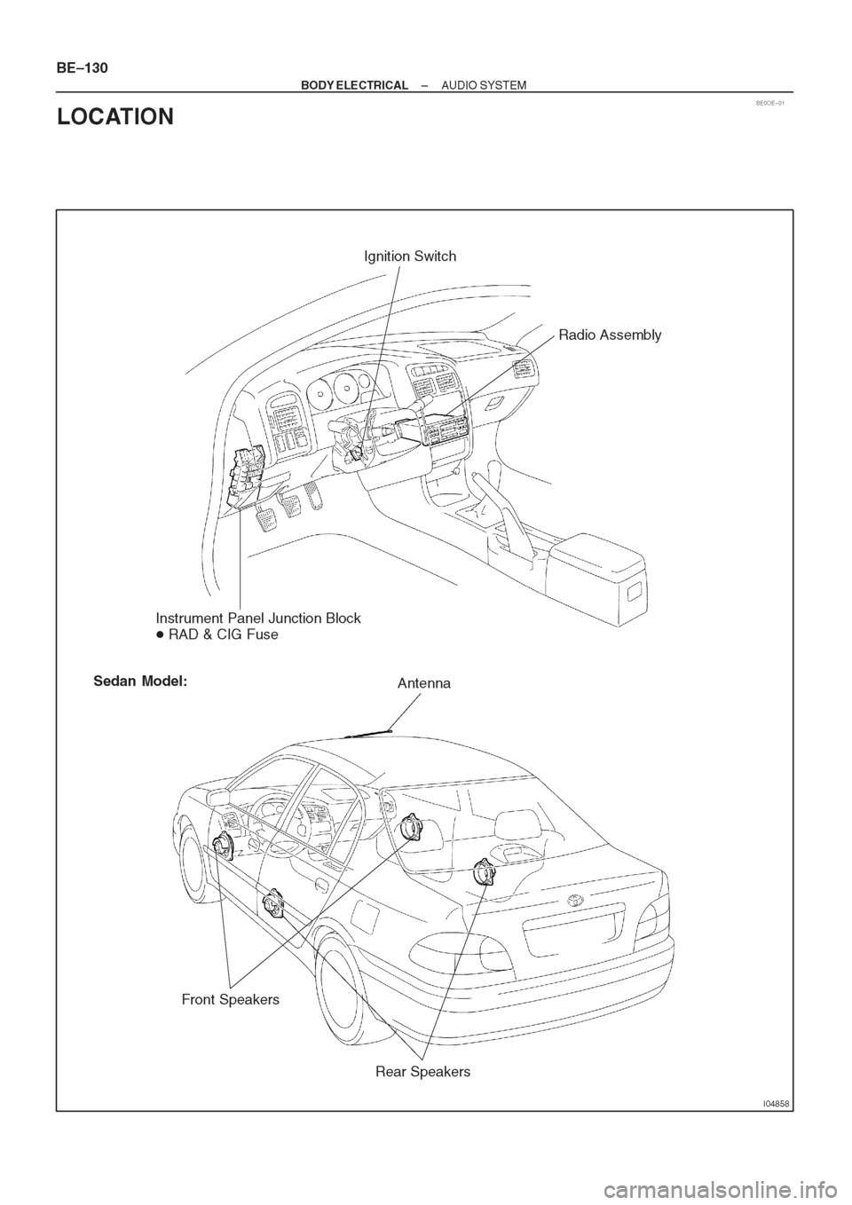 TOYOTA CORONA 1997 Service Repair Manual TOYOTA CORONA 1997 Service Repair Manual