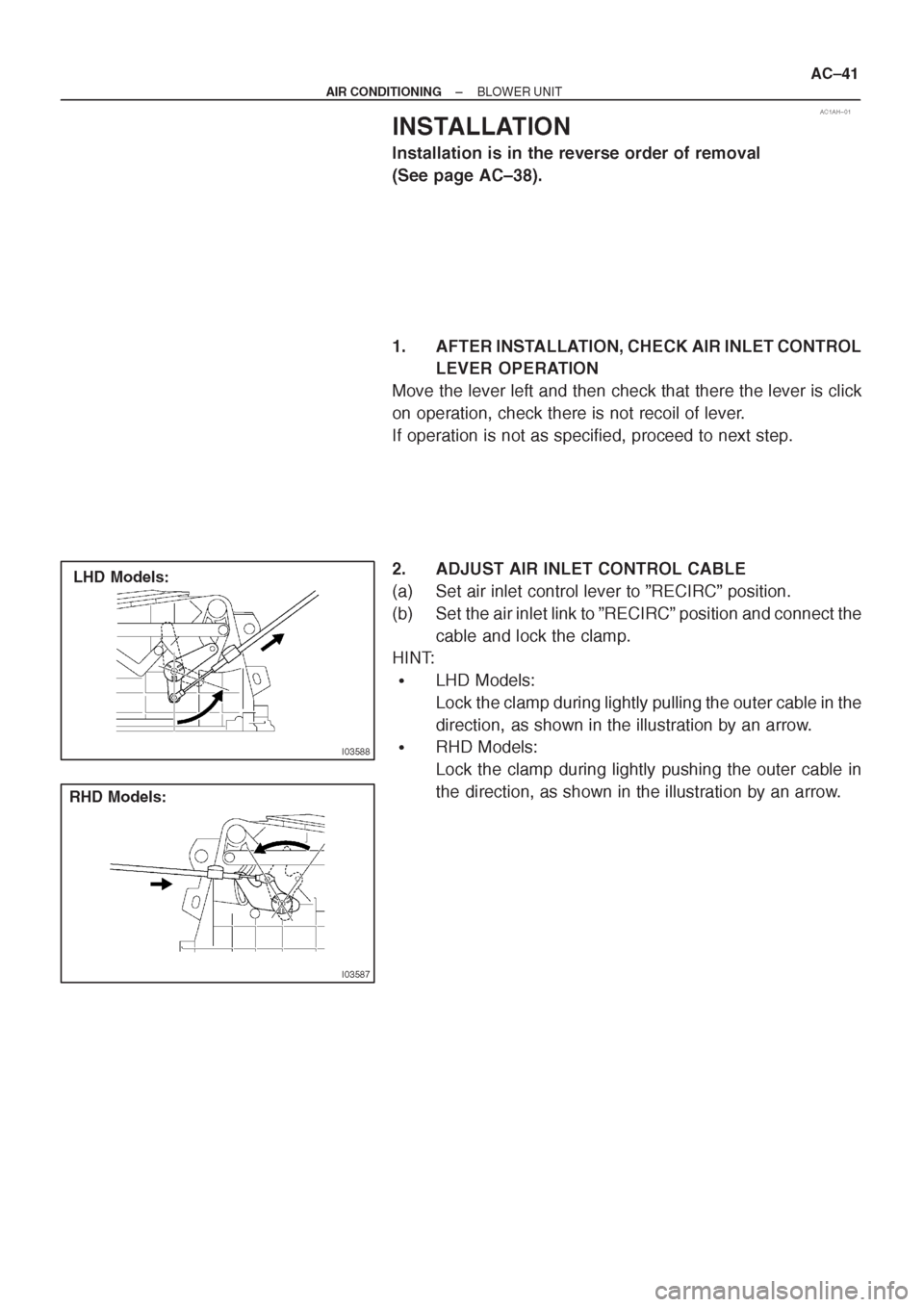 TOYOTA CORONA 1997 Service Repair Manual TOYOTA CORONA 1997 Service Repair Manual