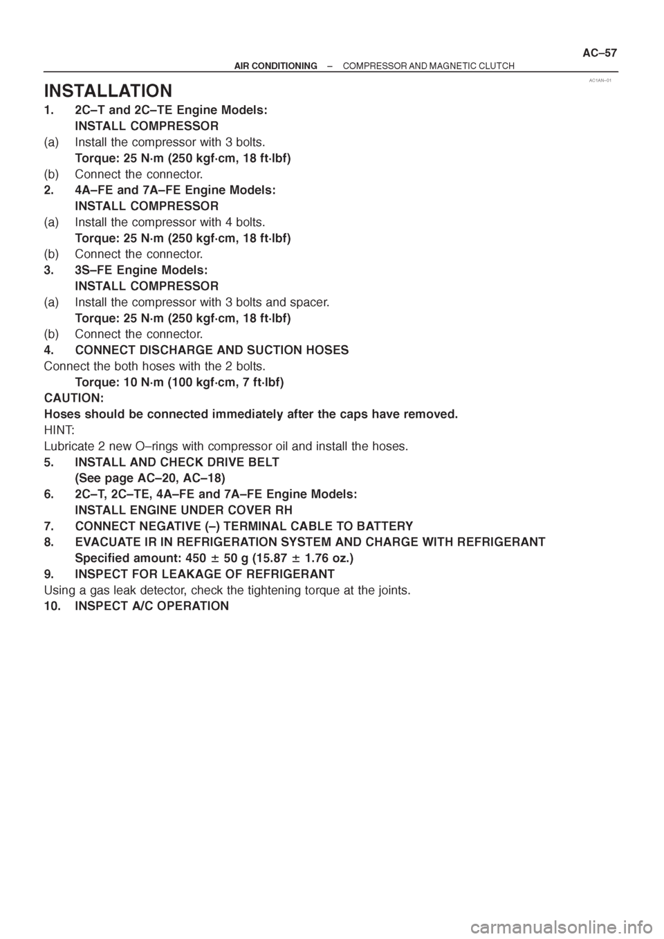 TOYOTA CORONA 1997 Service Repair Manual TOYOTA CORONA 1997 Service Repair Manual