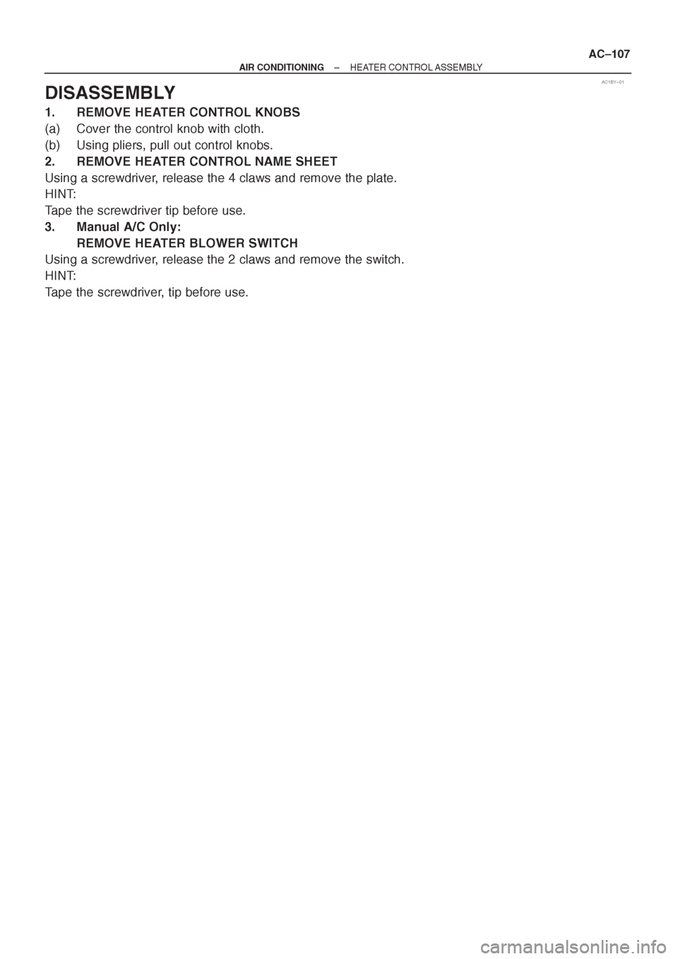 TOYOTA CORONA 1997 Service Repair Manual TOYOTA CORONA 1997 Service Repair Manual