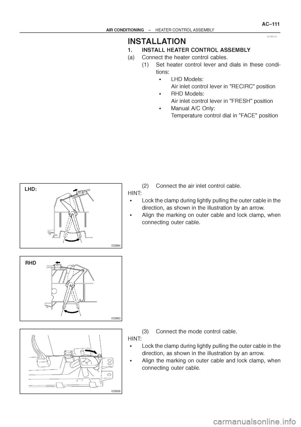 TOYOTA CORONA 1997 Service Repair Manual TOYOTA CORONA 1997 Service Repair Manual
