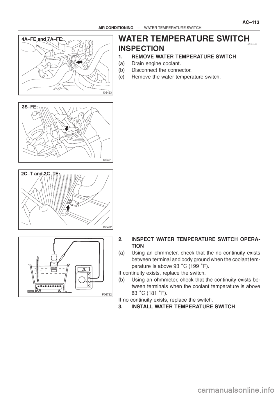TOYOTA CORONA 1997 Service Repair Manual TOYOTA CORONA 1997 Service Repair Manual
