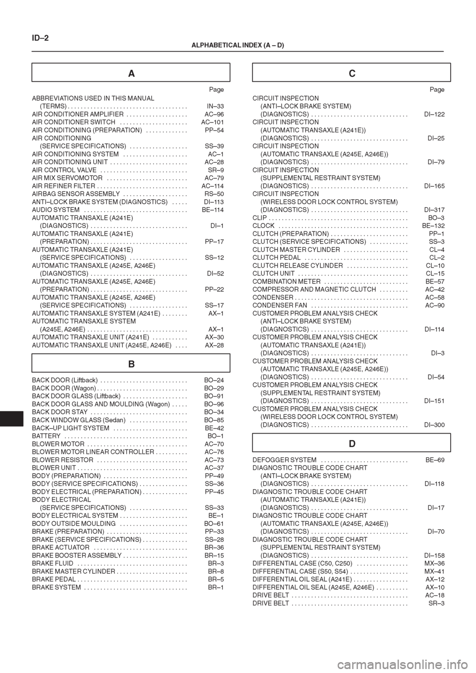 TOYOTA CORONA 1997 Service Repair Manual TOYOTA CORONA 1997 Service Repair Manual