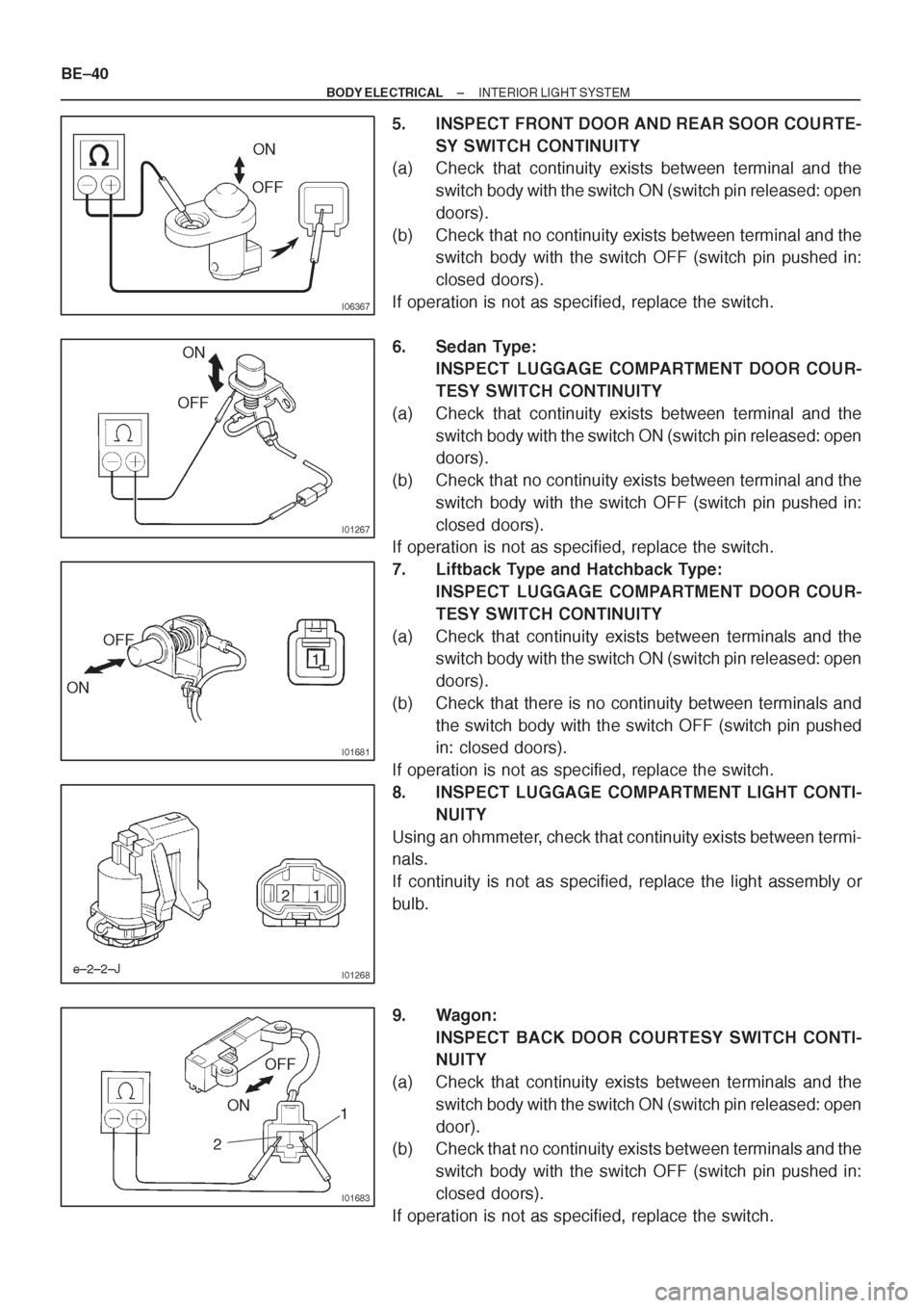 TOYOTA CORONA 1997 Service Repair Manual TOYOTA CORONA 1997 Service Repair Manual